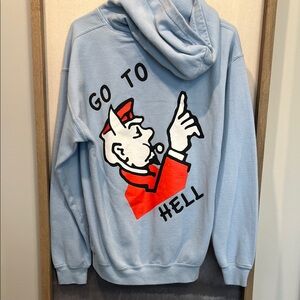 Super Radical - Blue Graphic Hoodie with Bold Design